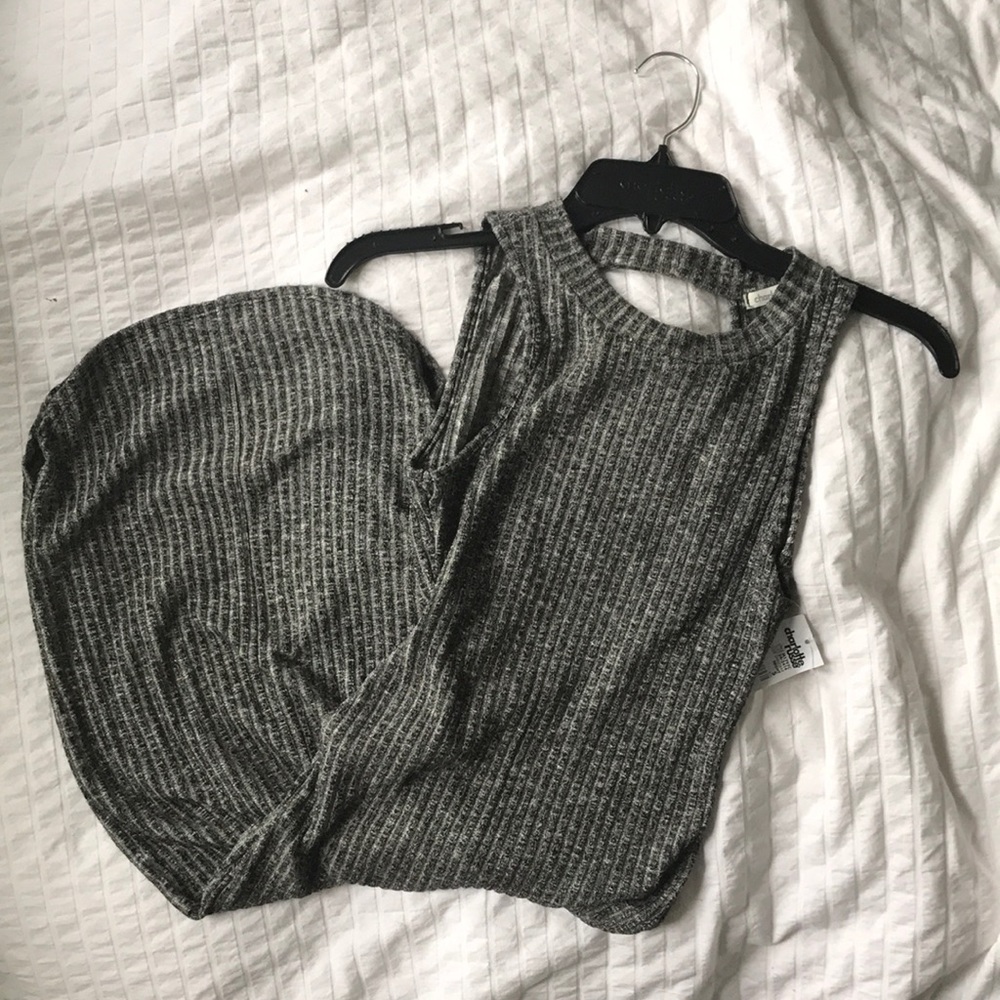 Gray ribbed midi dress // BUNDLE 3 for $30